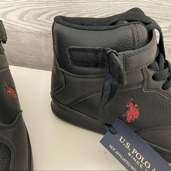 NEW Polo Boys Athletic Black Hi Tops - Picture 4 of 6